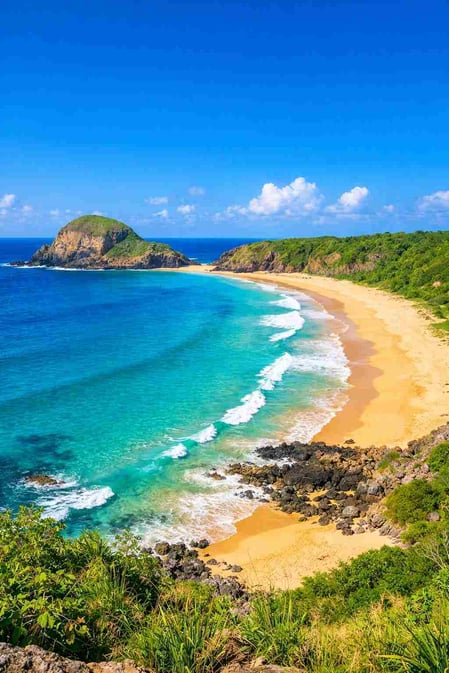 The stunning panoramic view from the Leão Beach lookout, a highlight in our Leão Beach travel guide.