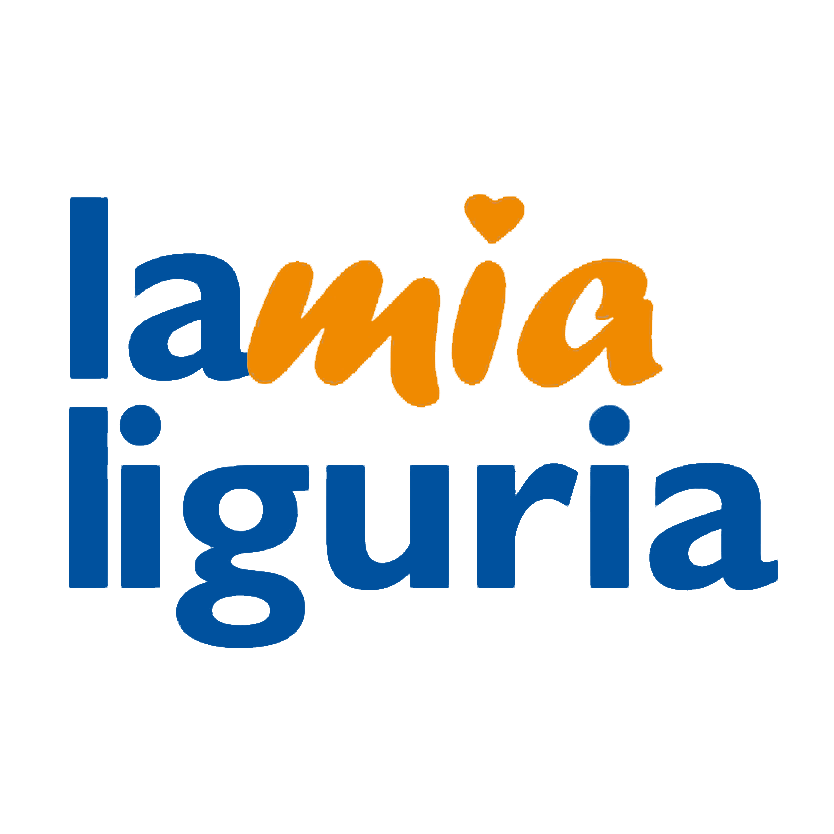 Um logotipo que ajuda os leitores a encontrar o site por meio dos destinos preferidos na Riviera Ligure, no norte da Itália.
