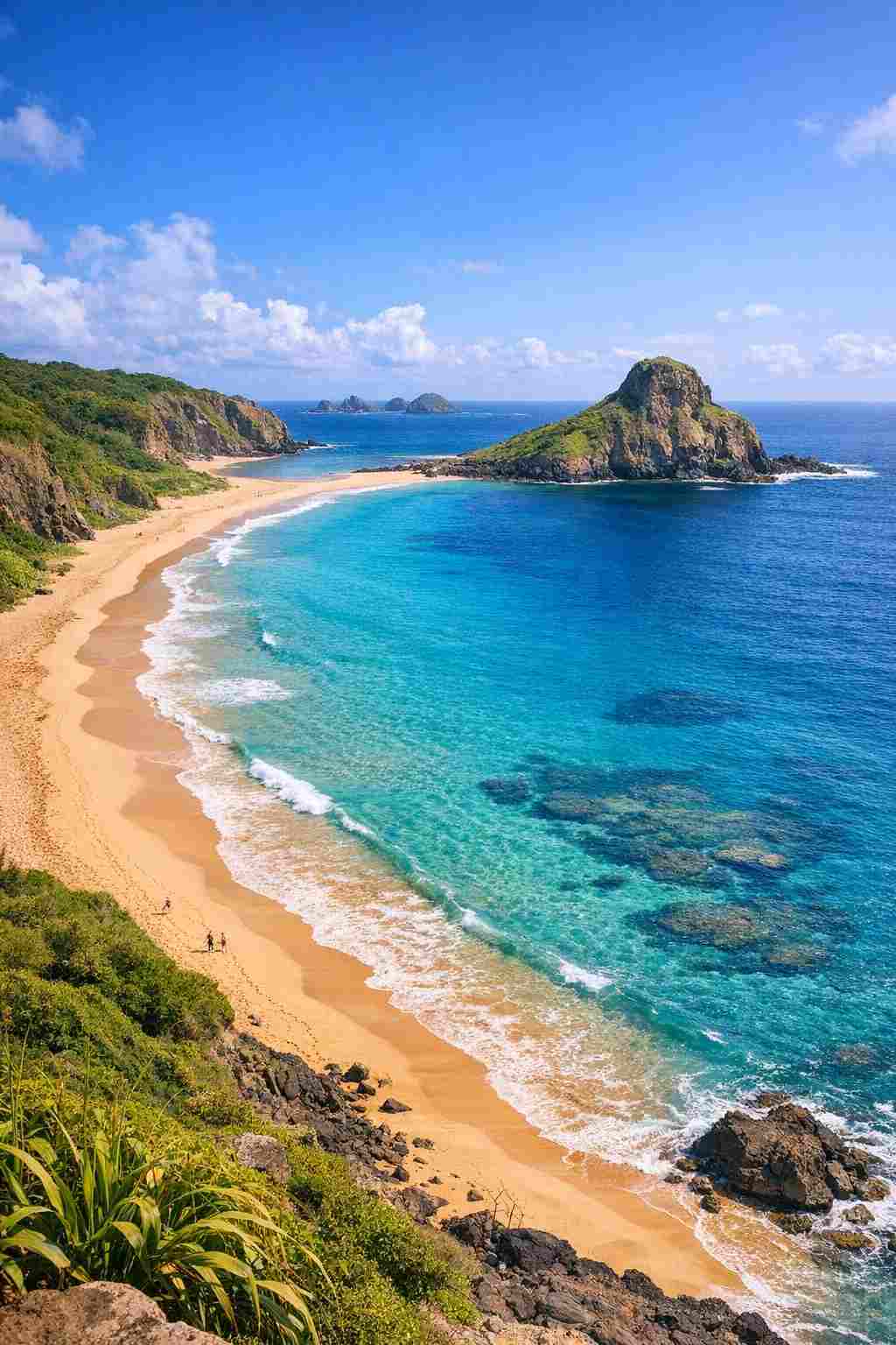 A deslumbrante vista panorâmica do mirante da Praia do Leão, um dos destaques do nosso guia de viagem da Praia do Leão.